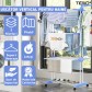 Uscator rufe vertical, mobil si pliabil, cu suport umerase